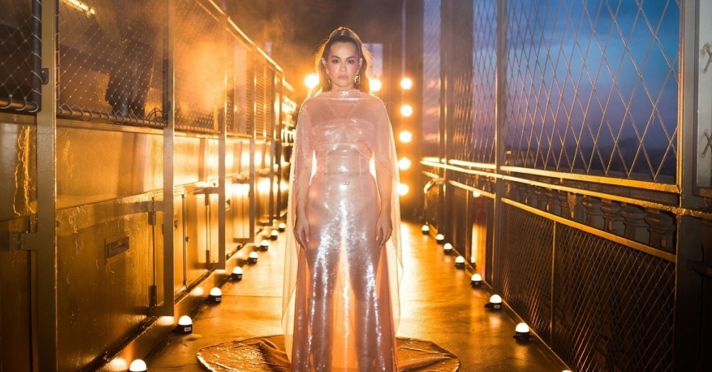 Rita Ora at the Eiffel Tower