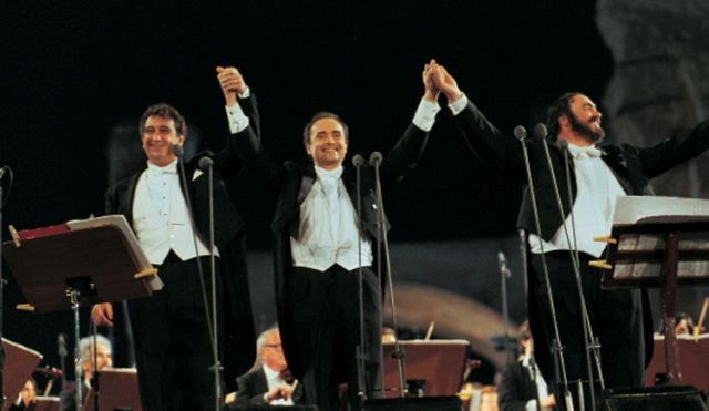 The original 3 Tenors Concert at the Baths of Caracalla in Rome