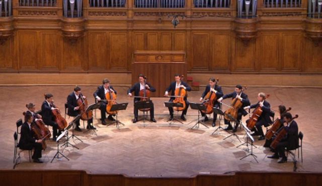 The 12 Cellists at Moscow Conservatory